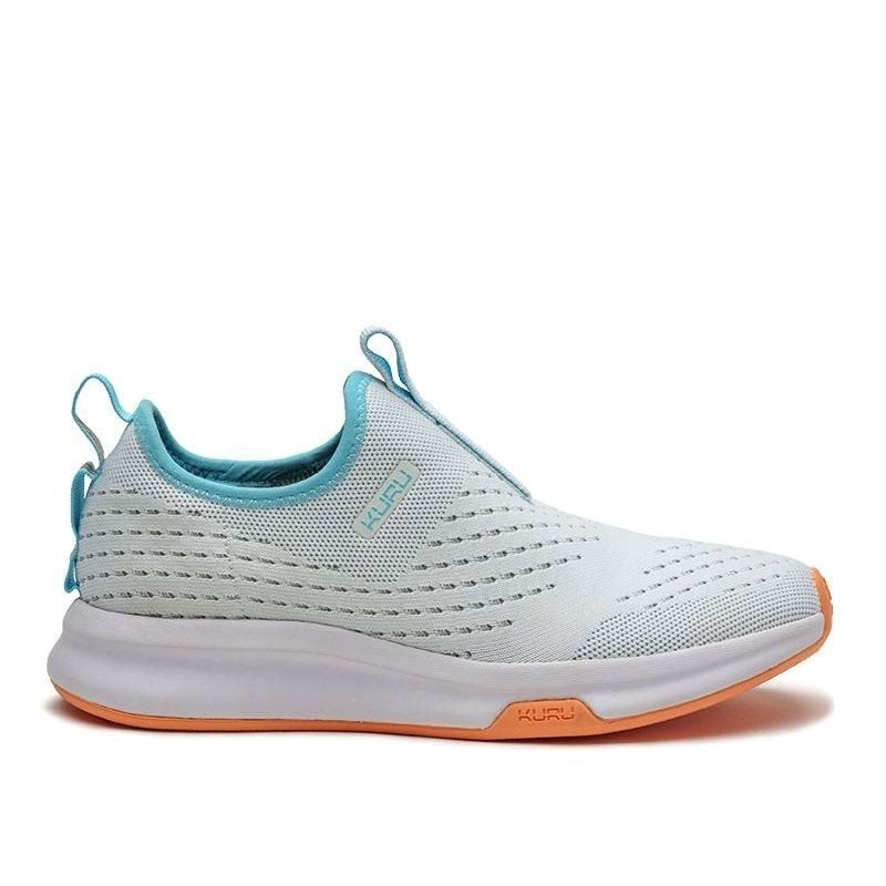 Women's KURU ATOM Slip-On, Bright White/Topaz Blue
