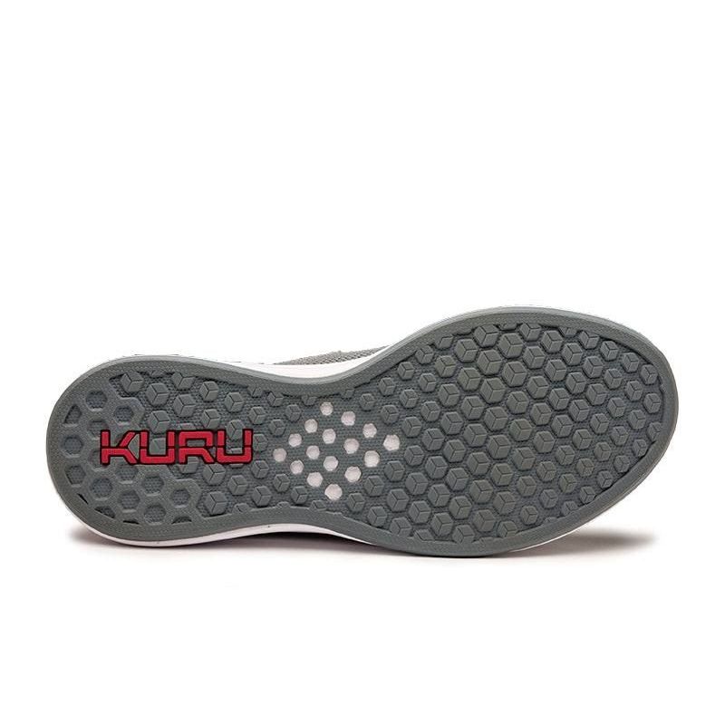 Men's KURU ATOM Slip-On, Cloud Gray/Cardinal Red