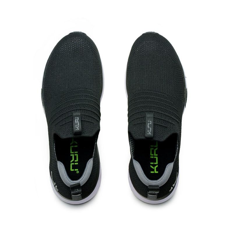 Men's KURU ATOM Slip-On, Jet Black/Slate Gray