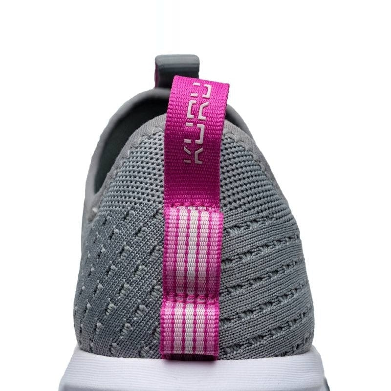 Women's KURU ATOM Slip-On, Stone Gray/Berry Pink