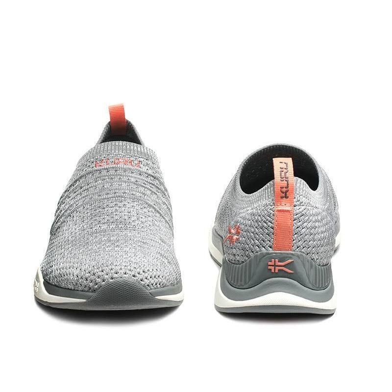 Women's KURU STRIDE, Heather Gray/White/Peach Pink