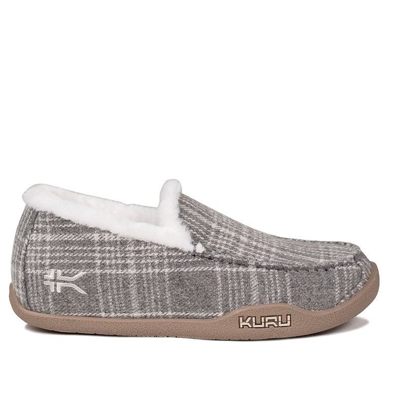 Women's KURU LOFT, Gray Plaid/Capuccino