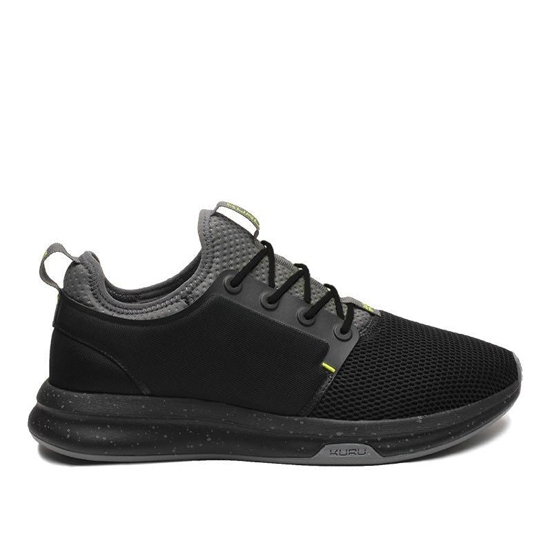 Men's KURU ATOM, Jet Black/Citron