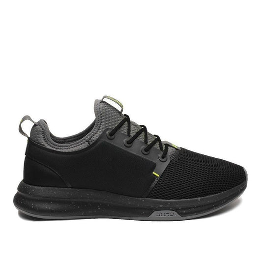 Men's KURU ATOM, Jet Black/Citron