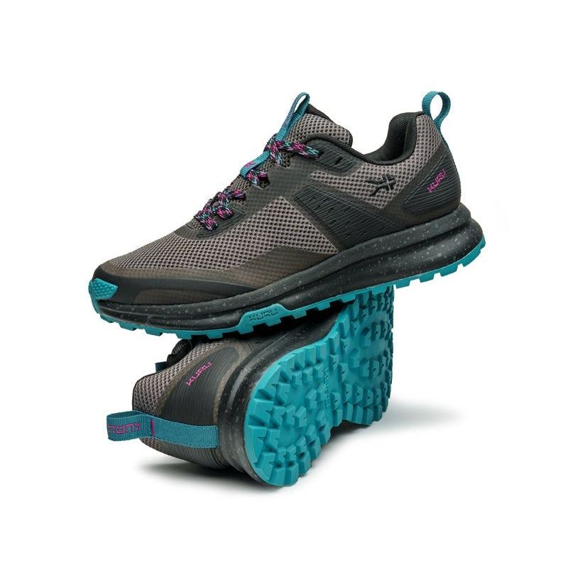 Women's KURU ATOM Trail, Jet Black/Dark Teal