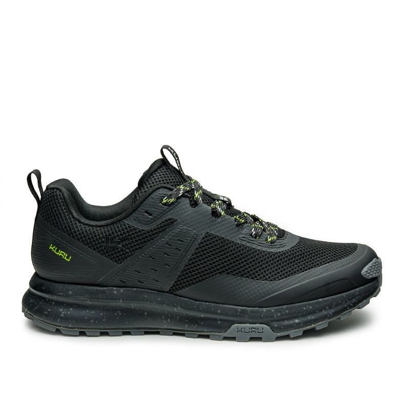 Men's KURU ATOM Trail, Jet Black/KURU Green