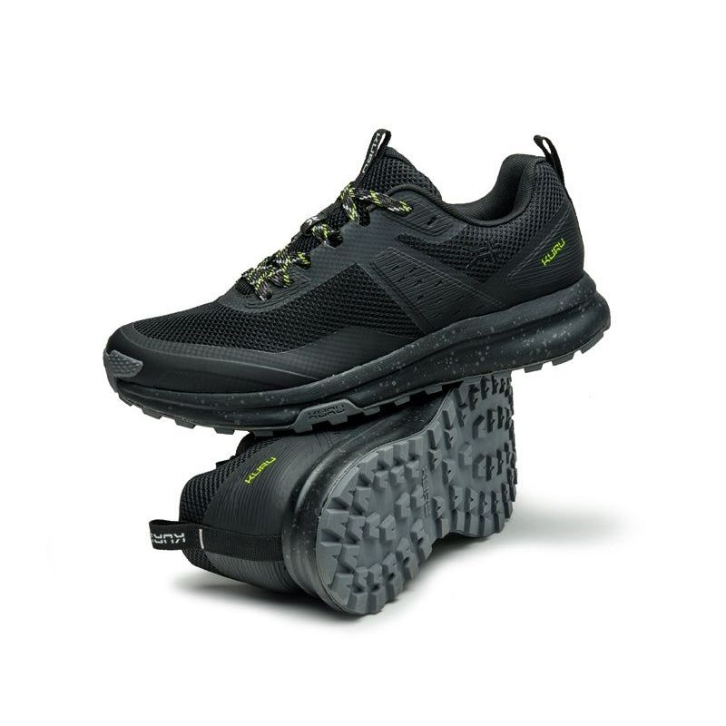 Men's KURU ATOM Trail, Jet Black/KURU Green