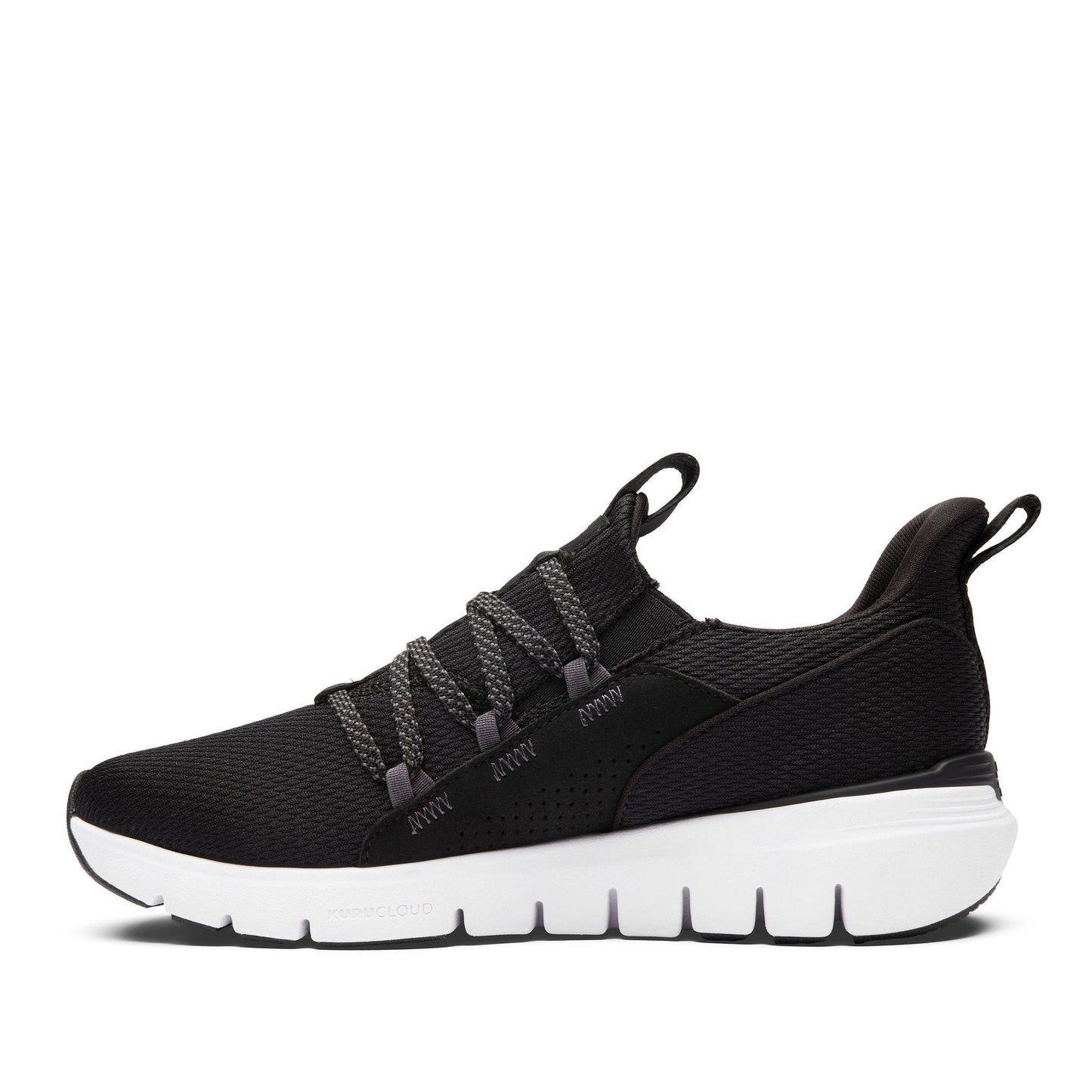 Women's KURU FLEX Slip-On, Jet Black/Bright White