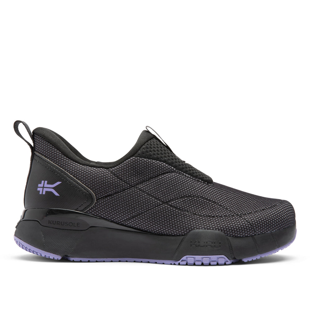 Women's KURU QUANTUM 2 Slip-On, Jet Black/Purple