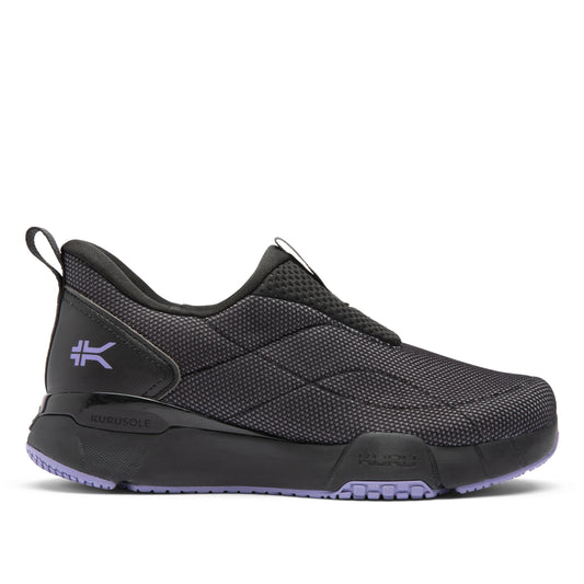 Women's KURU QUANTUM 2 Slip-On, Jet Black/Purple