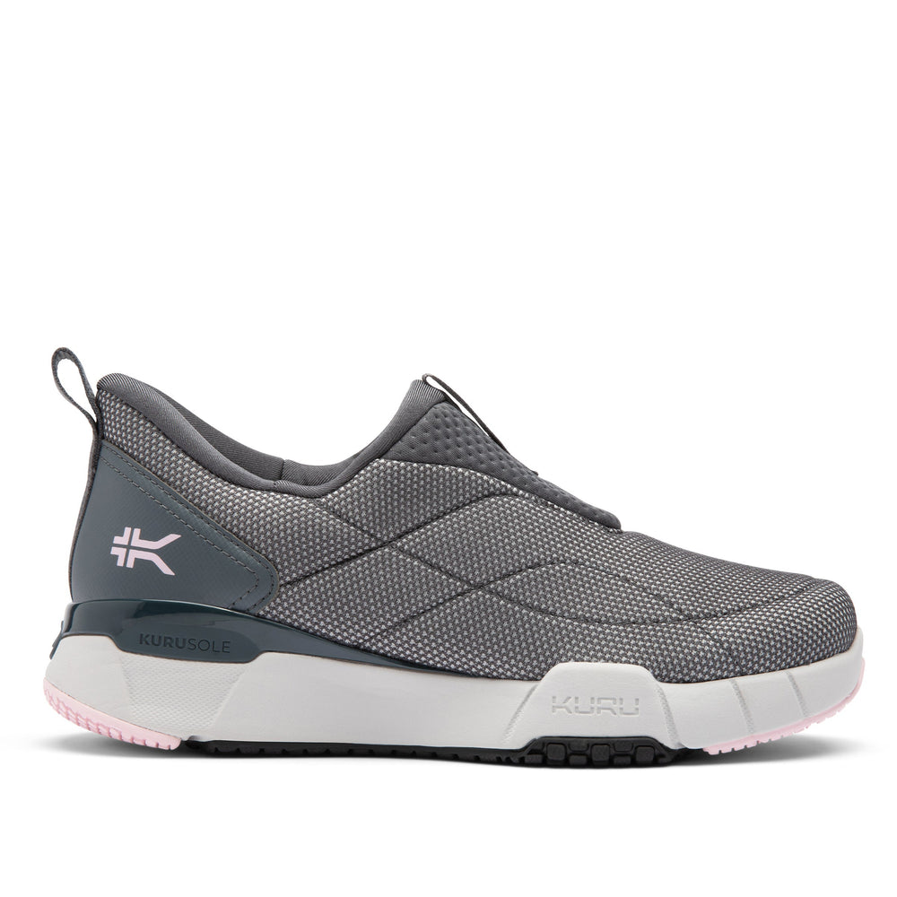 Women's KURU QUANTUM 2 Slip-On, Lead Gray/Pink