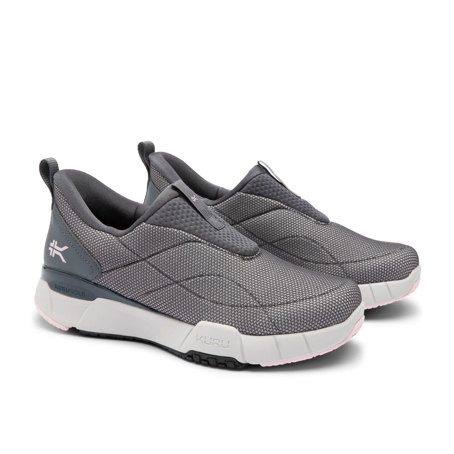 Women's KURU QUANTUM 2 Slip-On, Lead Gray/Pink