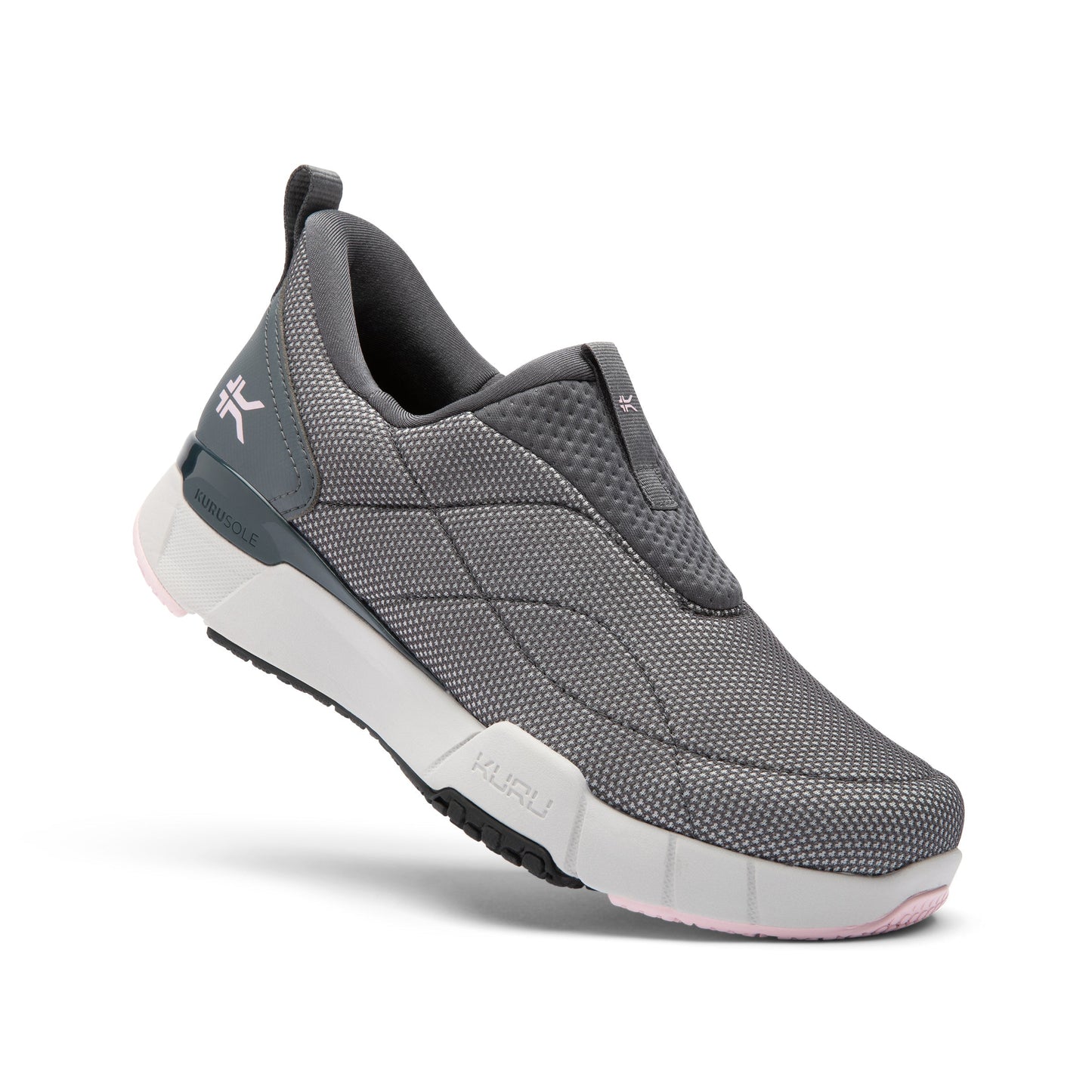 Women's KURU QUANTUM 2 Slip-On, Lead Gray/Pink
